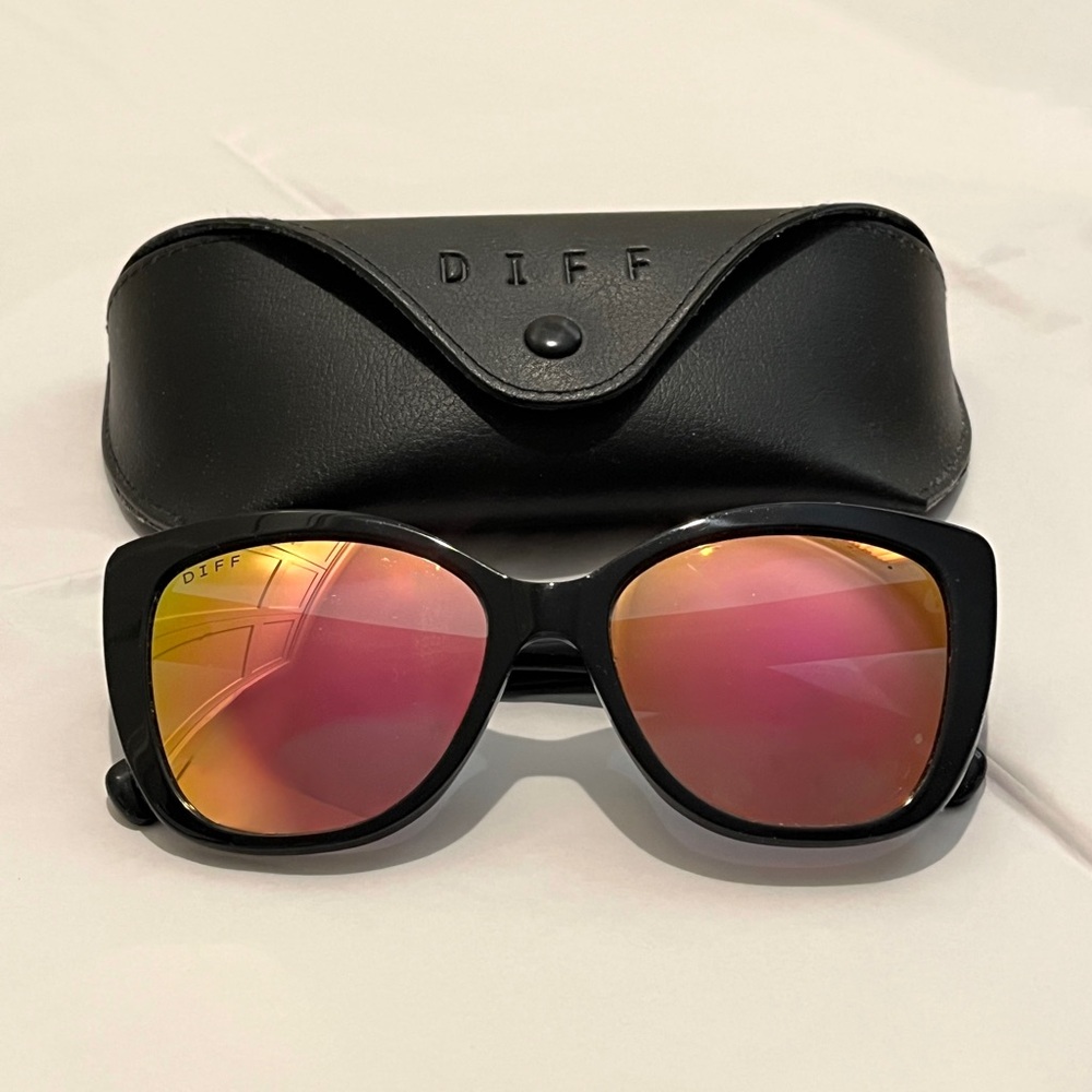 Diff Ruby Polarized Sunglasses Black Frame With P… - image 1